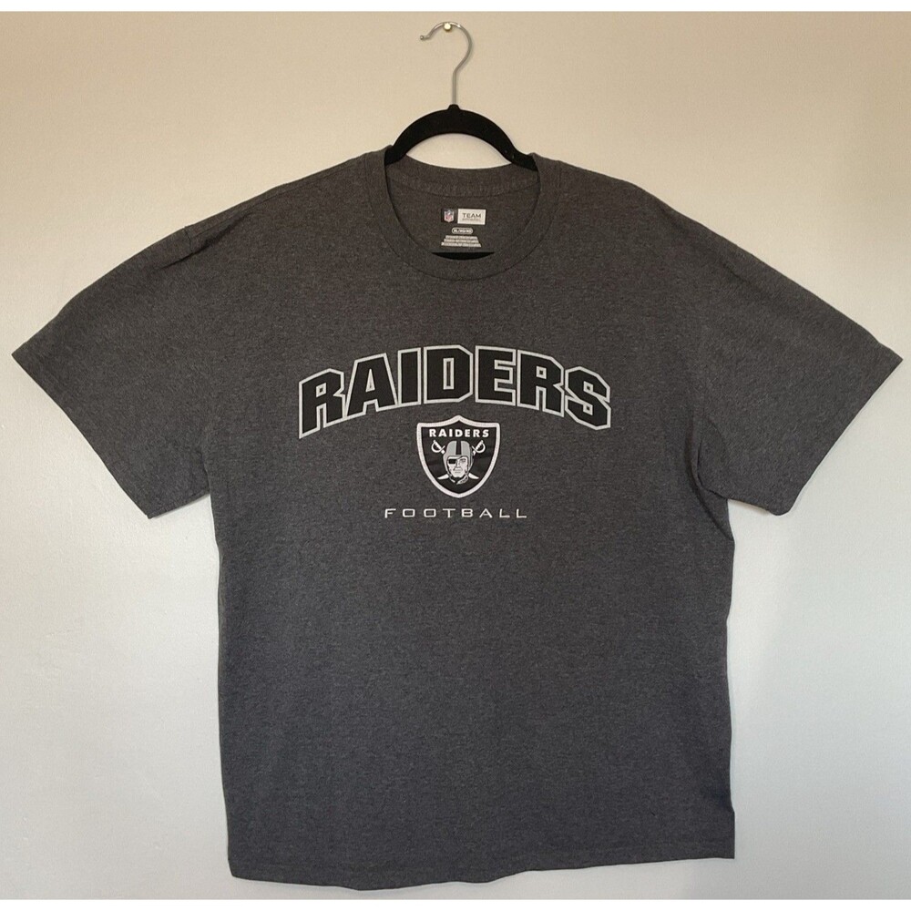 Raiders Gray T-shirt NFL Team Apparel Short Sleeve Size XL
